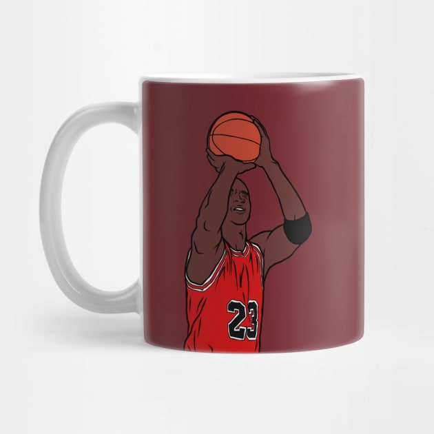 Michael Jordan Eyes Closed Free Throw by rattraptees